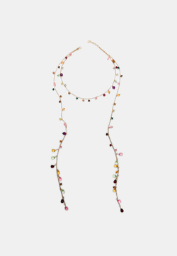 STRADIVARIUS Длинное ожерелье из бисера, золотой