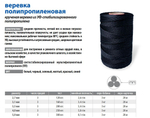Веревка полипропиленовая 3,5 мм, тест 200 кгс, 20 м