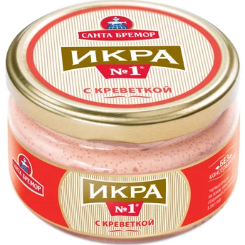 Икра Санта Бремор с креветкой 180 гр