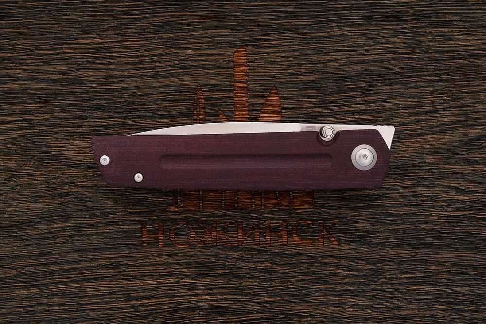 Нож складной Artisan 1849P-DRC Sirius, клинок 89мм, сталь CPM S35VN, рукоять микарта бордо