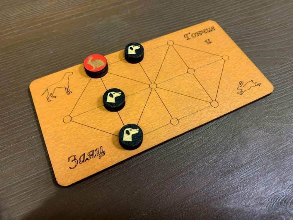 Средневековая настольная игра Заяц и гончие