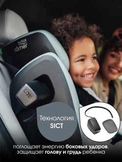 Автокресло 2/3 Britax Roemer KIDFIX PRO i-SIZE Classic Space Black, 3,5 до 12 лет, 15-36 кг (100-150 см), isofix, черный