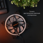 Вентилятор ТЕСЛА (TESLA) RGB120-LD, 120мм, 3-pin+Molex, черный-белый/FRGB, 1200rpm, 38CFM, 21дБ, антивибропрокладки (TSL-120-LD)