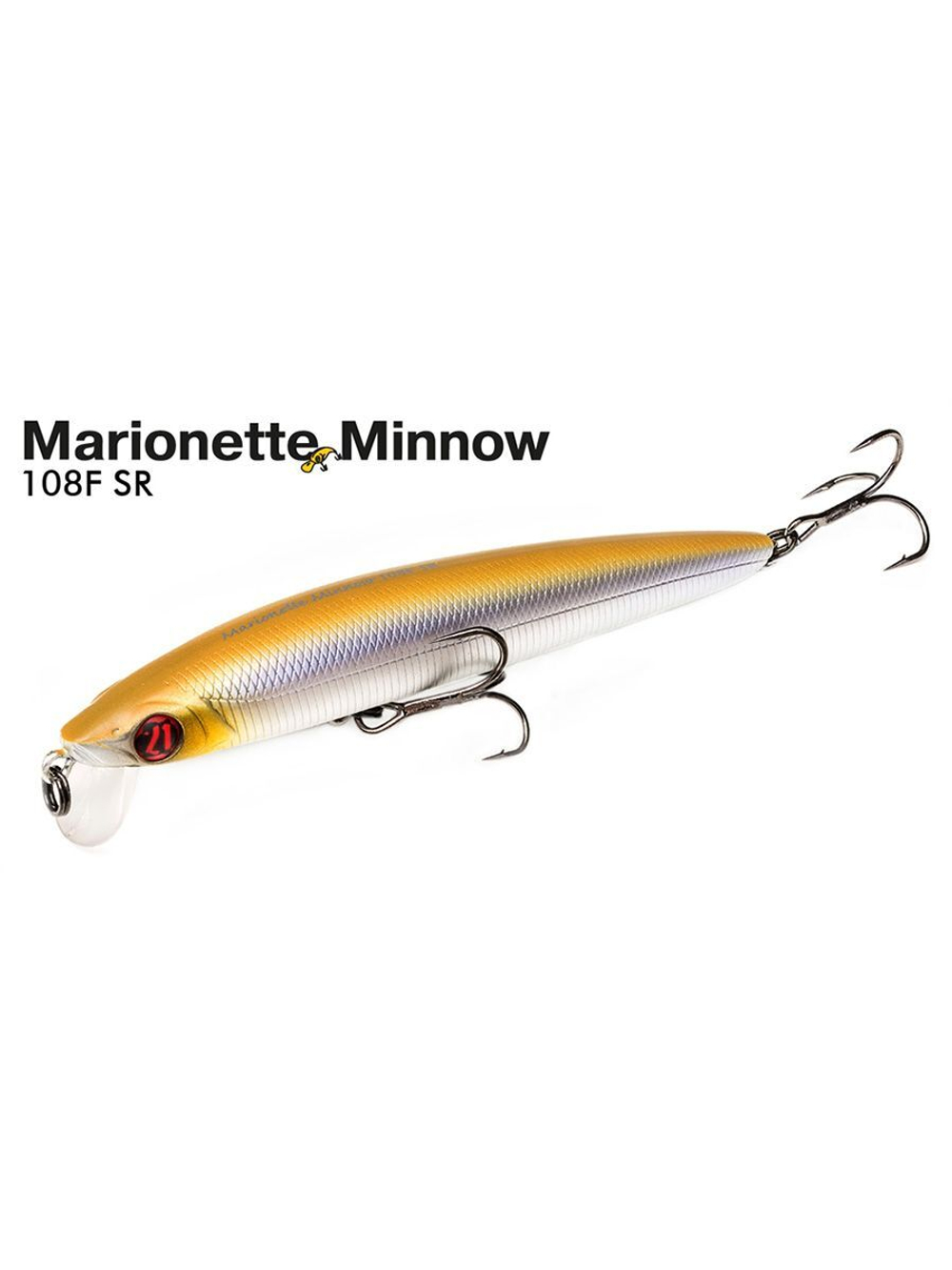 Воблер для рыбалки Pontoon21 Marionette Minnow 108F-SR, 108мм, 12.5гр., 0.3-0.5 м., цвет A12