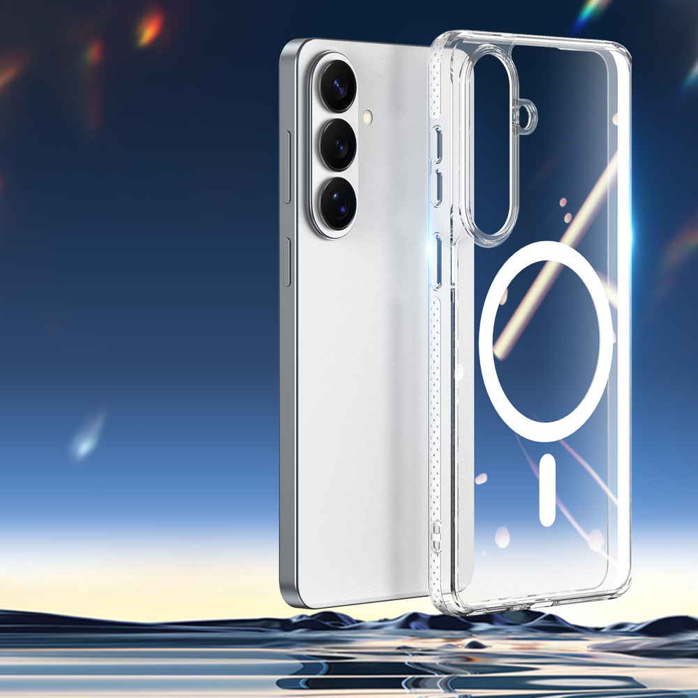 Усиленный прозрачный чехол с MagSafe для Samsung Galaxy S26+ Плюс, серия Clin Mag Series от Dux Ducis