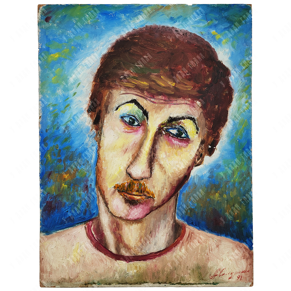 Мужской портрет в стиле постимпрессионизма. Масло. 1991 г.