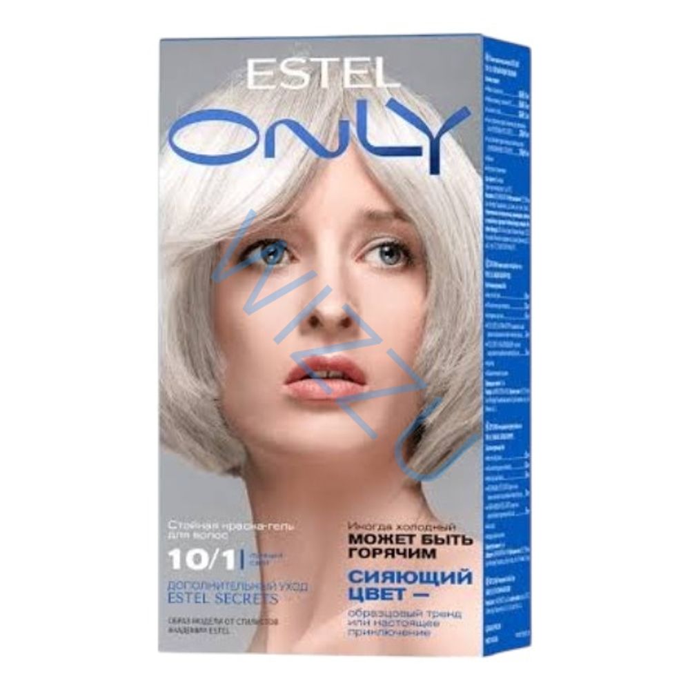 Стойкая краска-гель  для волос ESTEL ONLY тон 10/1 Светлый блондин пепельный 125л/10