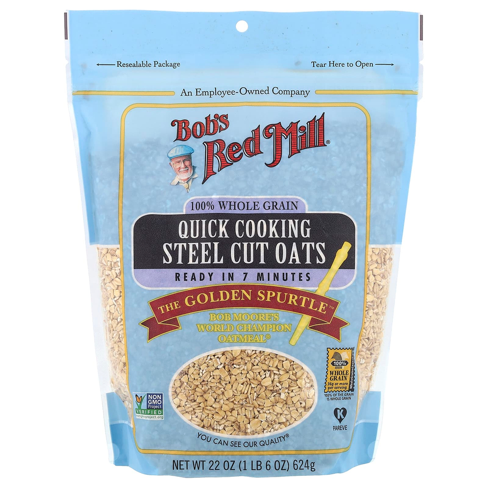 Bob's Red Mill, цельнозерновой овёс быстрого приготовления, 624 г