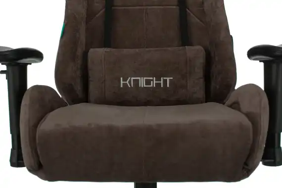 Кресло игровое Zombie Viking Knight темно-коричневый Light-10 с подголов. крестов. металл