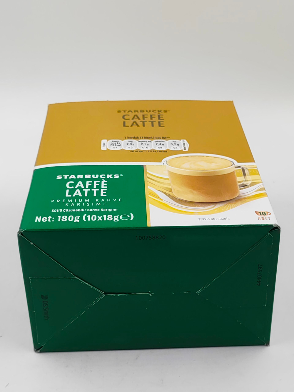 Starbucks кофе растворимый Caffe Latte, 10 пакетиков по 18 г (180 г), Турция