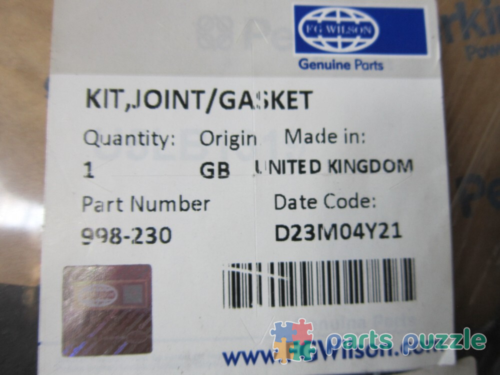 Комплект прокладок нижний / KIT,JOINT/GASKET АРТ: 998-230