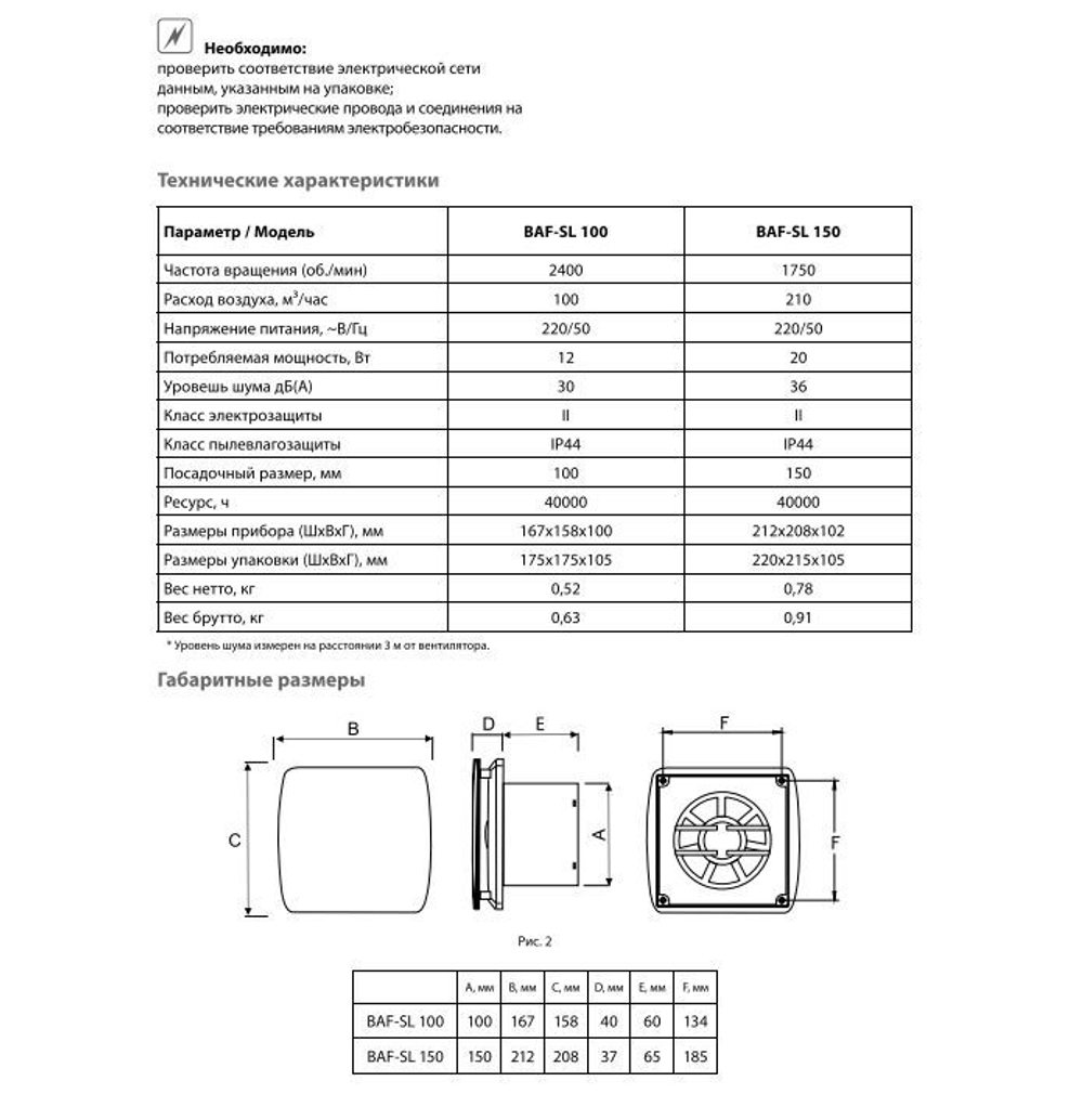 Вытяжной вентилятор Ballu BAF-SL 120 V с обратным клапаном для ванной комнаты, туалета, кухни и бани, 120 мм