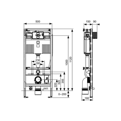 Инсталляция Tece TECEprofil для подвесного унитаза TOTO Neorest (9300344)