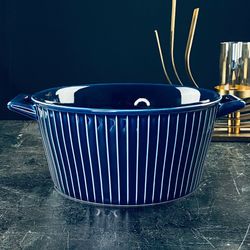 Lenardi 118-116 Салатник 21см с ручками AQUAMARINE в под.уп.(х8)Фарфор