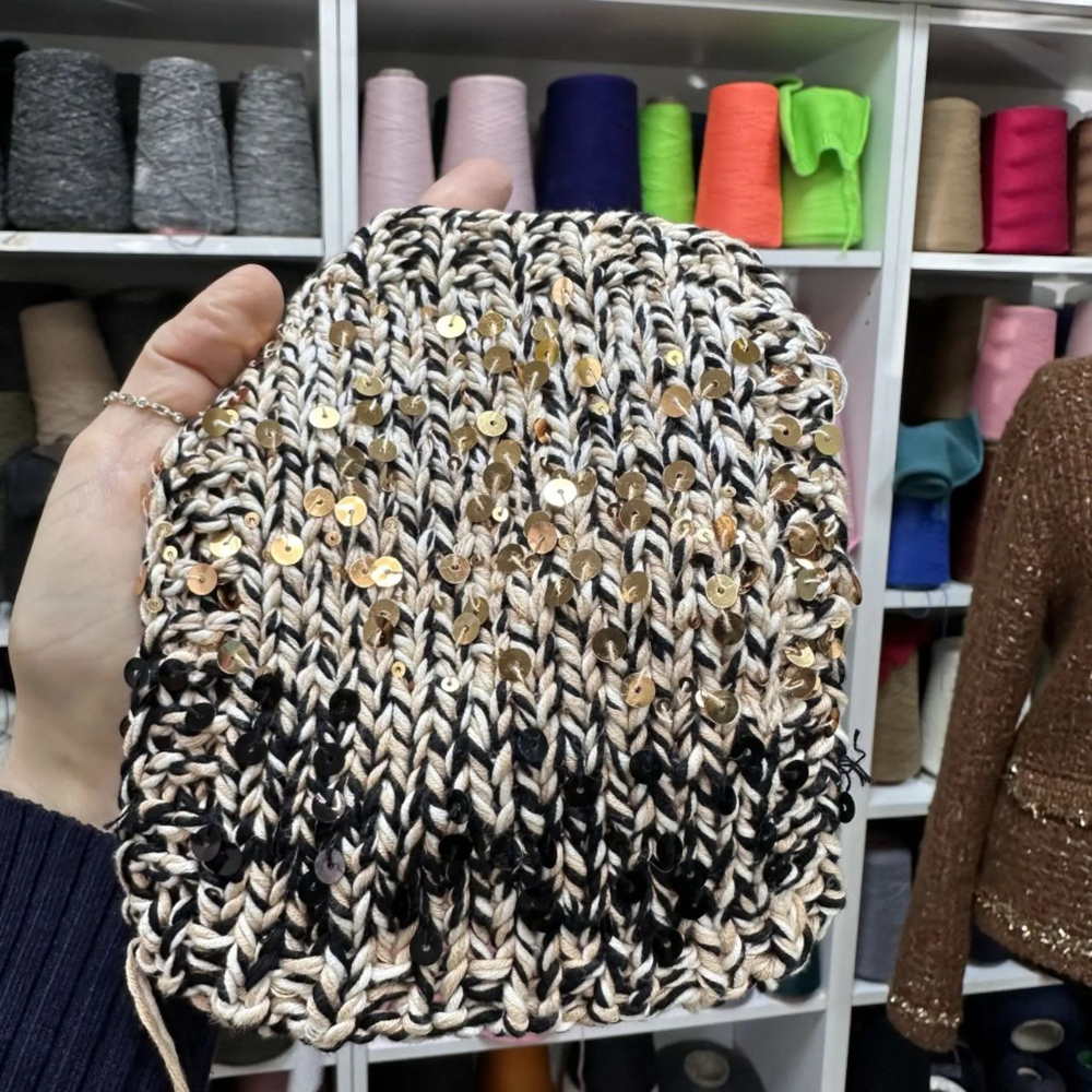 MULTICOLOR - Filmar; 100% хлопок; 90м/100гр, (30/2*9*3); col.E4113, цвет: молочный/сиреневый/фиолетовый; S714; Есть мал. бобинка 263гр. MP