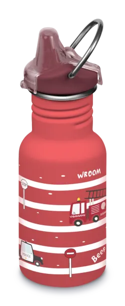 Детская бутылка Klean Kanteen Kid Classic Narrow Sippy 12oz (355 мл) Fire Trucks