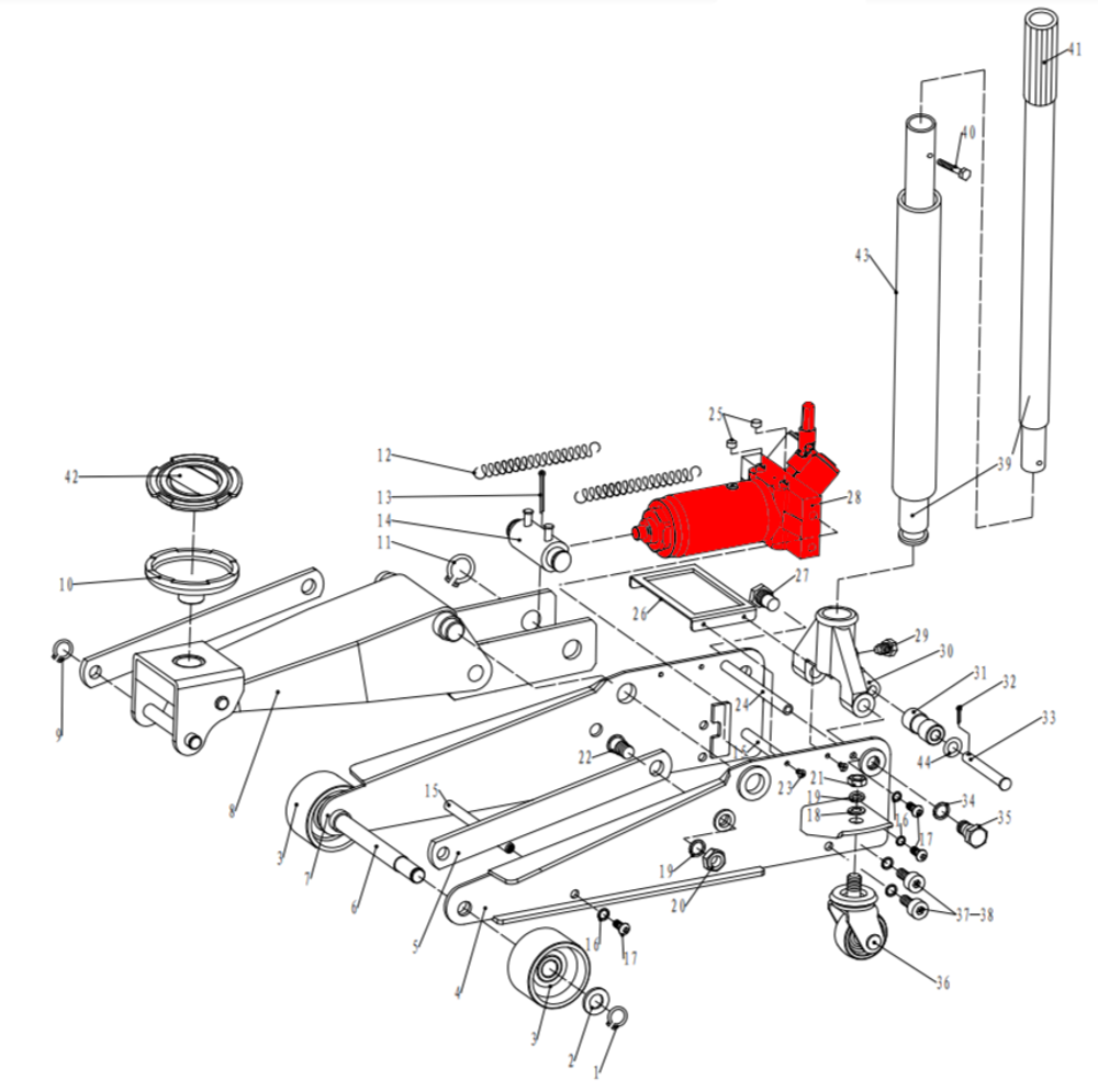 Гидравлика в сборе V3, V3LP (Power Unit pos.28, pos.14)