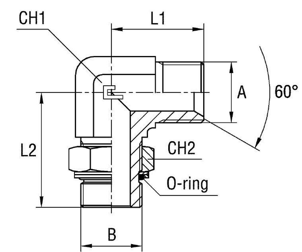 Штуцер FRG90 BSP 1.1/4 - BSP 1.1/4