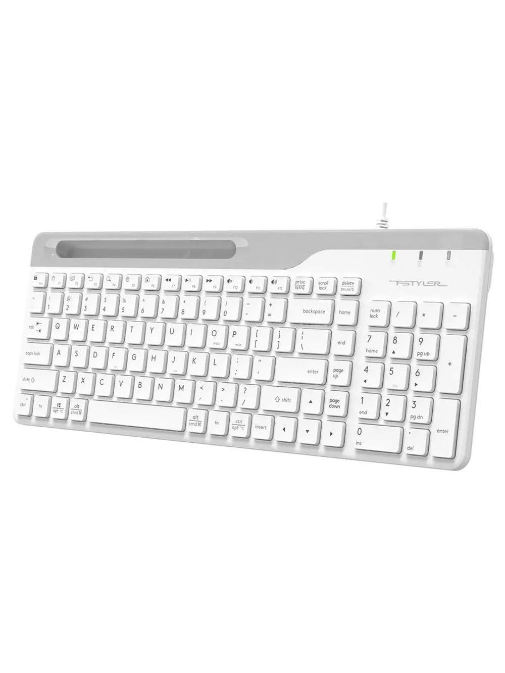 Клавиатура A4Tech Fstyler FK25 белый/серый USB slim [1530217]