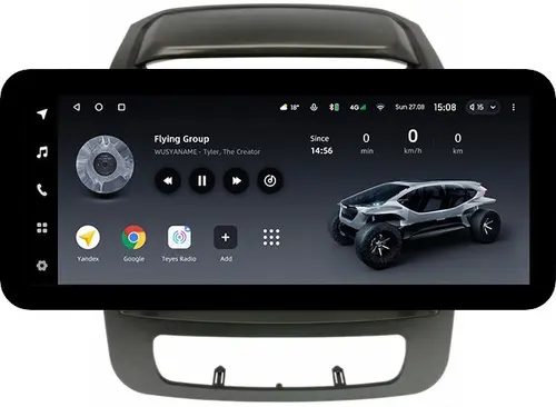 Магнитола для KIA Sorento 2 XM 2012-2020 (отдельный экран климата, без штатной КЗВ) - Teyes LUX ONE ROUND монитор 12.3" 2K QLED на Android 10, Быстрая, CarPlay, 4G SIM-слот
