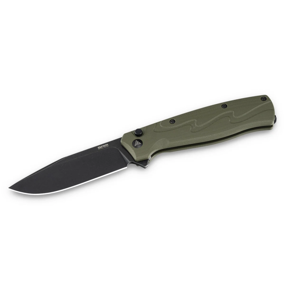 Нож складной SRM 221X-GP Blackwash (14C28N, OD Green G10)