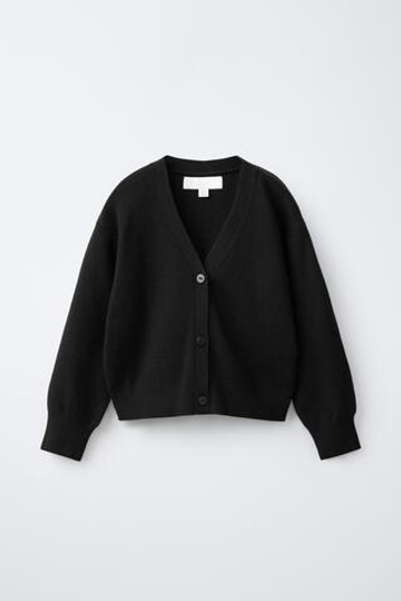 ZARA КАРДИГАН С V-ОБРАЗНЫМ ВЫРЕЗОМ, ЧЕРНЫЙ