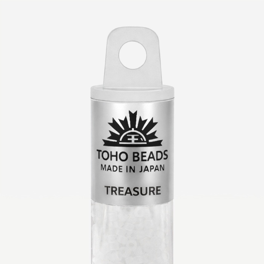 Японский бисер TOHO Treasure (№1F), прозрачный матовый