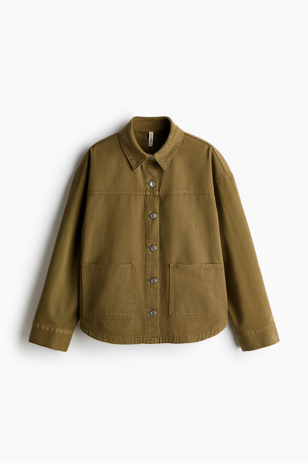 Куртка-рубашка из габардина — Тёмный хаки - H&M