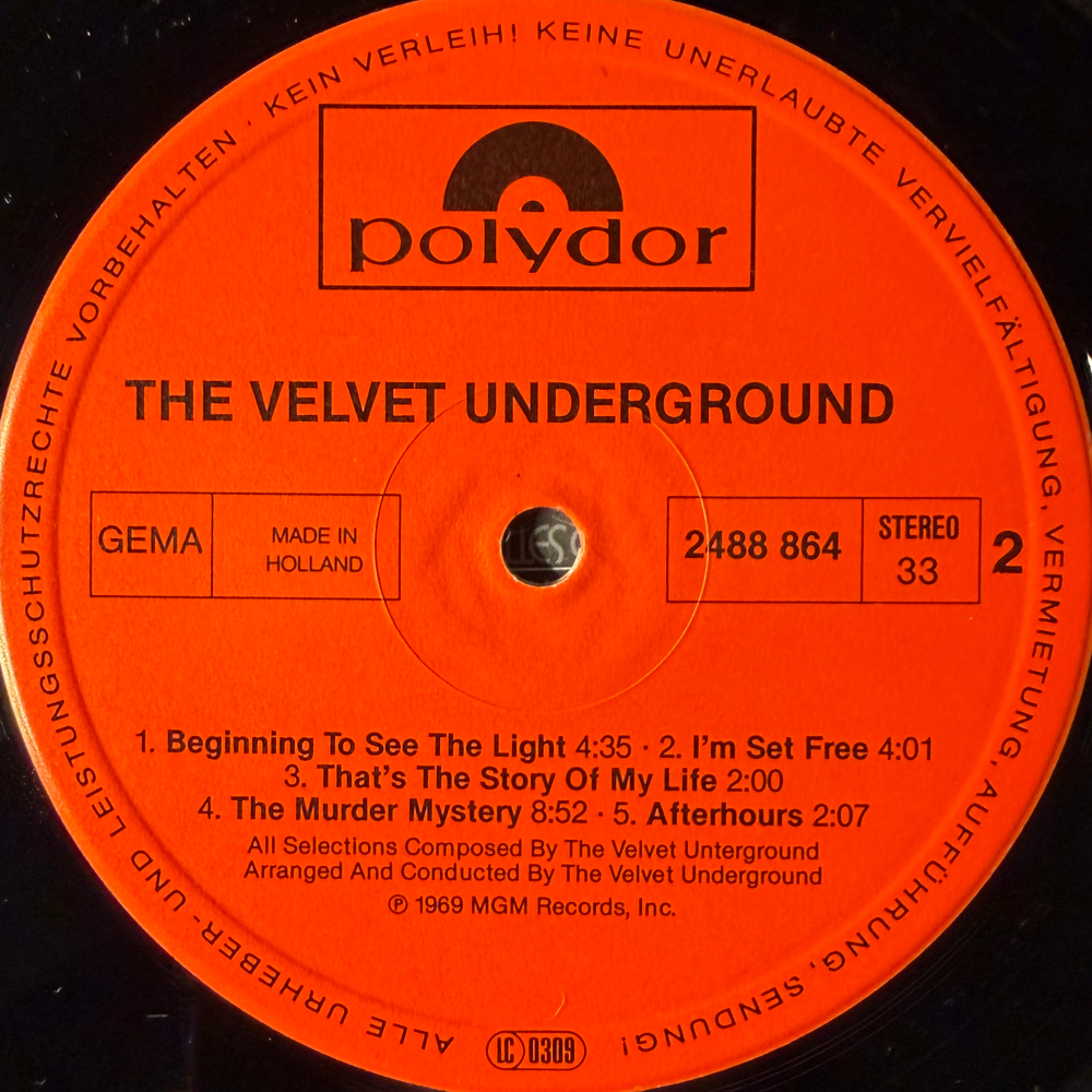 The Velvet Underground ‎– The Velvet Underground (Германия 1985г.) Т