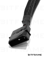 Разветвитель для вентиляторов 4 pin, 3 pin, коммутатор для кулеров molex 4 pin переходник на 3 кулера, 27см, черный в оплетке, 26 awg