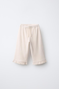 ZARA БРЮКИ-КЮЛОТЫ SOFT TOUCH, ЭКРЮ МЕЛАНЖ