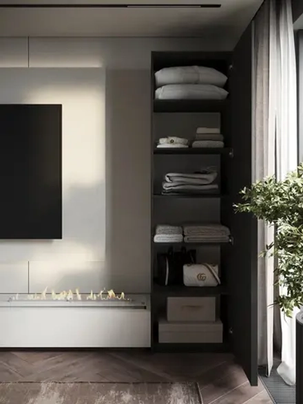 Шкаф распашной Soho, темно-серый, 61 см