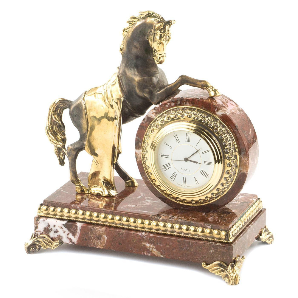 Часы "Конь с попоной" креноид бронза 165х100х185 мм 2200 гр. R119543?