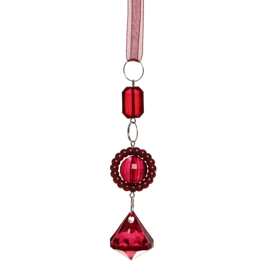 Подвеска «Бриллианты» 11 см, Рубин