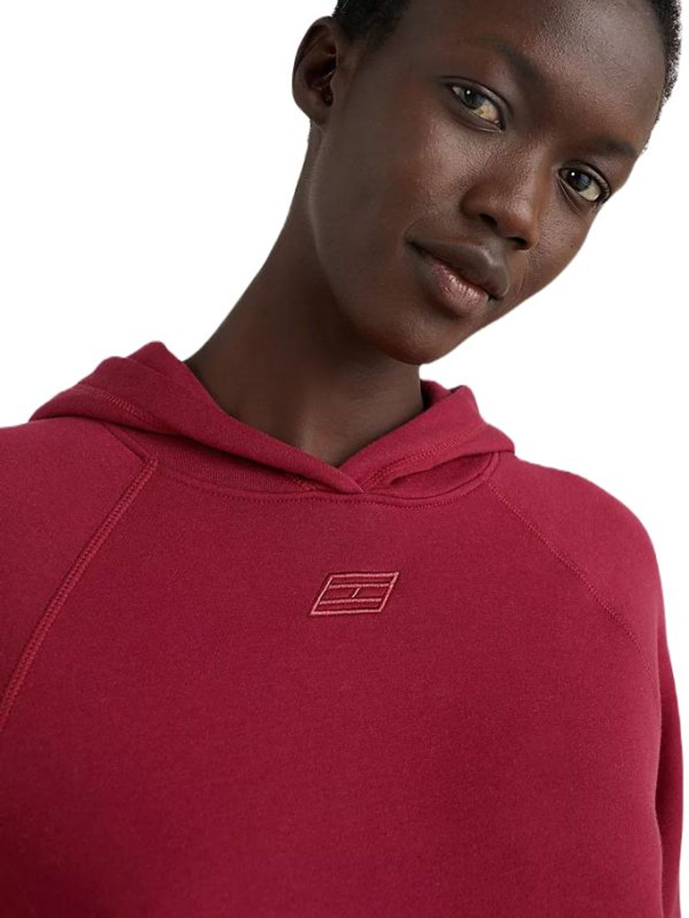 Женская теннисная толстовка Tommy Hilfiger Relaxed Soft Modal Fleece HWK - красный