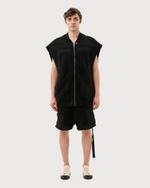 RICK OWENS DRKSHDW ШОРТЫ ИЗ ФЕЛЬПЫ ЧЕРНЫЕ LIDO LONG  BOXERS