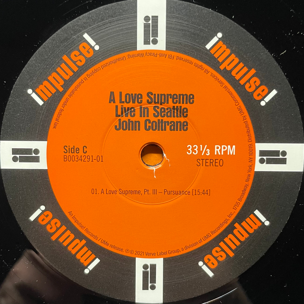 John Coltrane ‎– A Love Supreme: Live In Seattle 2LP (Европа 2021г.)