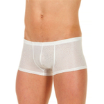 Мужские трусы-хипсы из ткани с текстурой змеиной чешуи Snake White Boxer (Размер: L) (Цвет: белый)