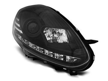Передние фары Tru DRL для Fiat Punto III Evo (09-12) Black
