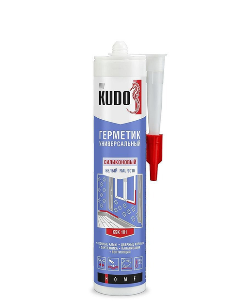 Герметик силикон. KUDO  универ. белый  280мл  / KSK-101