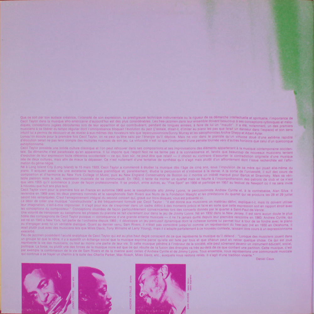 Cecil Taylor / Nuits De La Fondation Maeght Vol. 3 (LP)