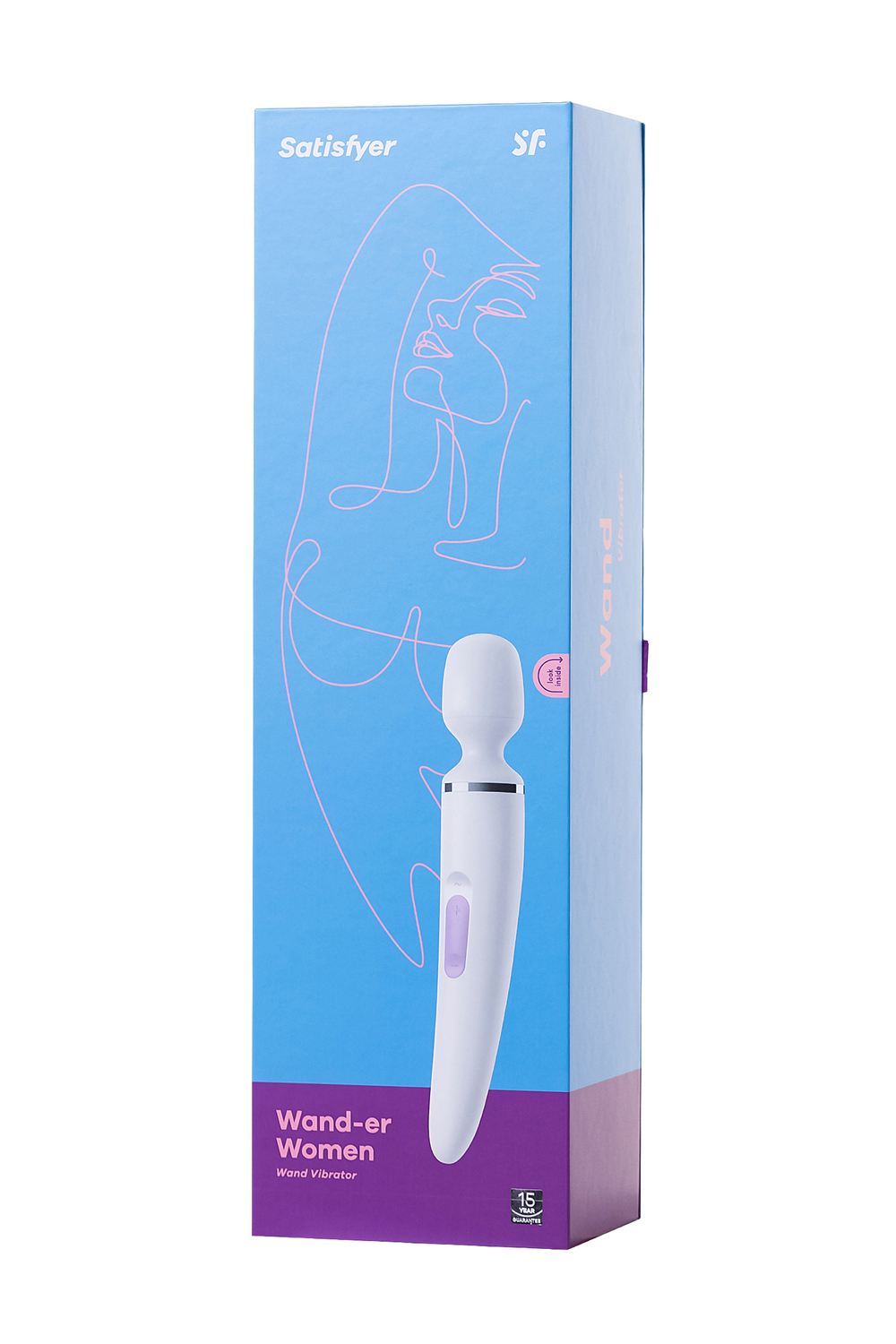 Нереалистичный вибратор Satisfyer Wand-er Woman, ABS пластик, белый, 34 см