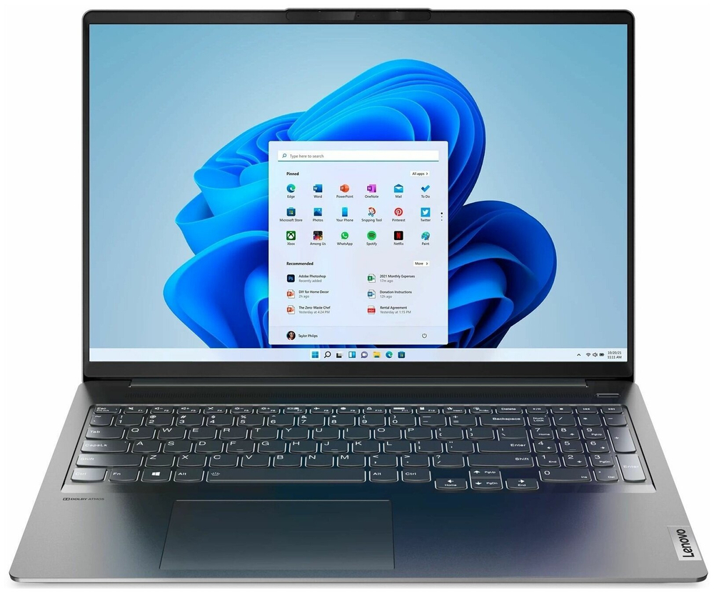 Ноутбук Lenovo ideapad 5 Pro-16ACH6. Конфигурация: AMD Ryzen 5 5600H 3.3 ГГц/16 ГБ/512 ГБ SSD/nVidia GeForce RTX 3050 4 ГБ/Free DOS/16"/2560x1600 пикс. 120Hz/A1