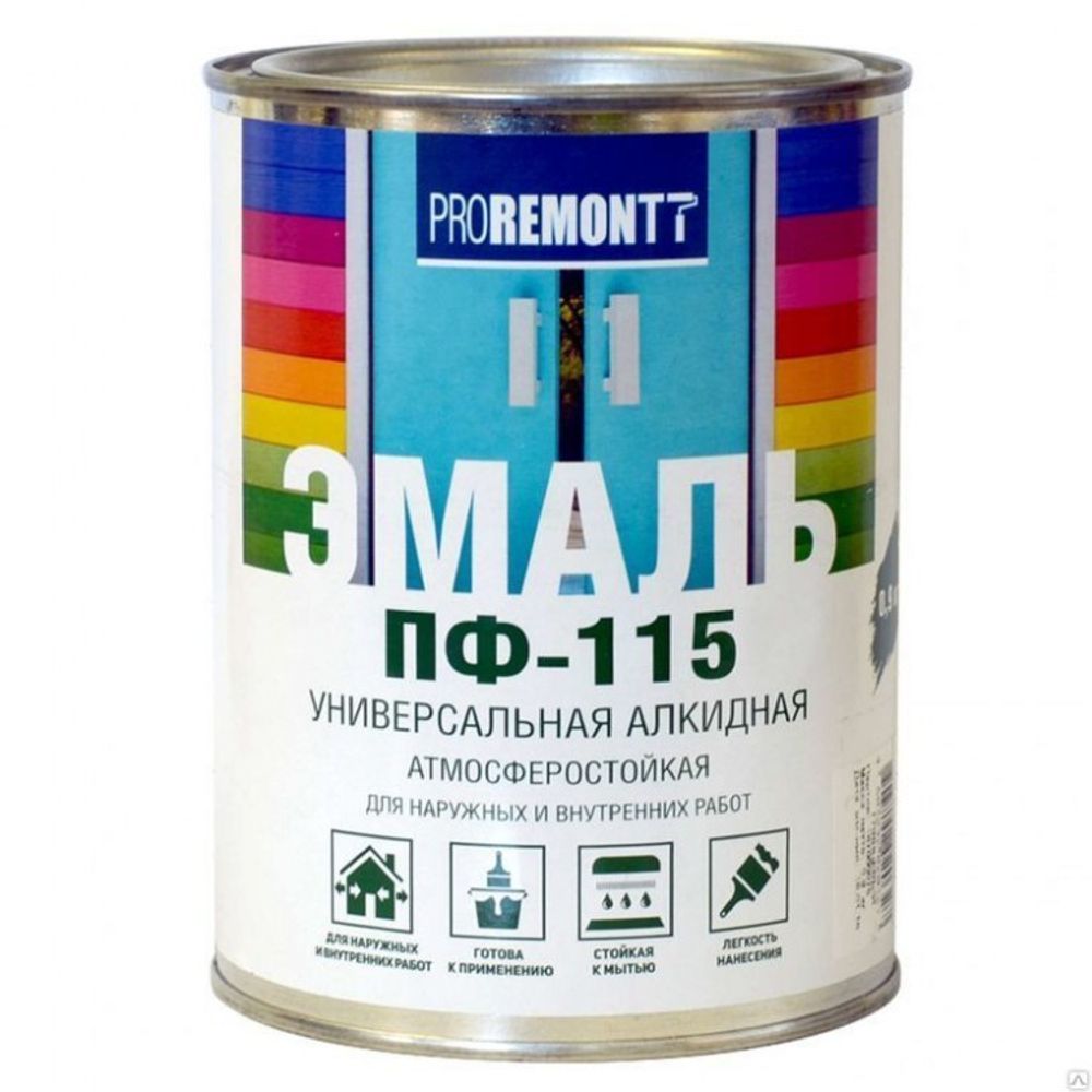Эмаль ПФ-115 бел.гл. 0,9кг PROREMONTТ (Лакра) Эмаль ПФ-115 бел.гл. 0,9кг PROREMONTТ (Лакра)