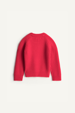 ZARA СВИТЕР ИЗ 100% ШЕРСТИ - LIMITED EDITION, ЯРКО-КРАСНЫЙ