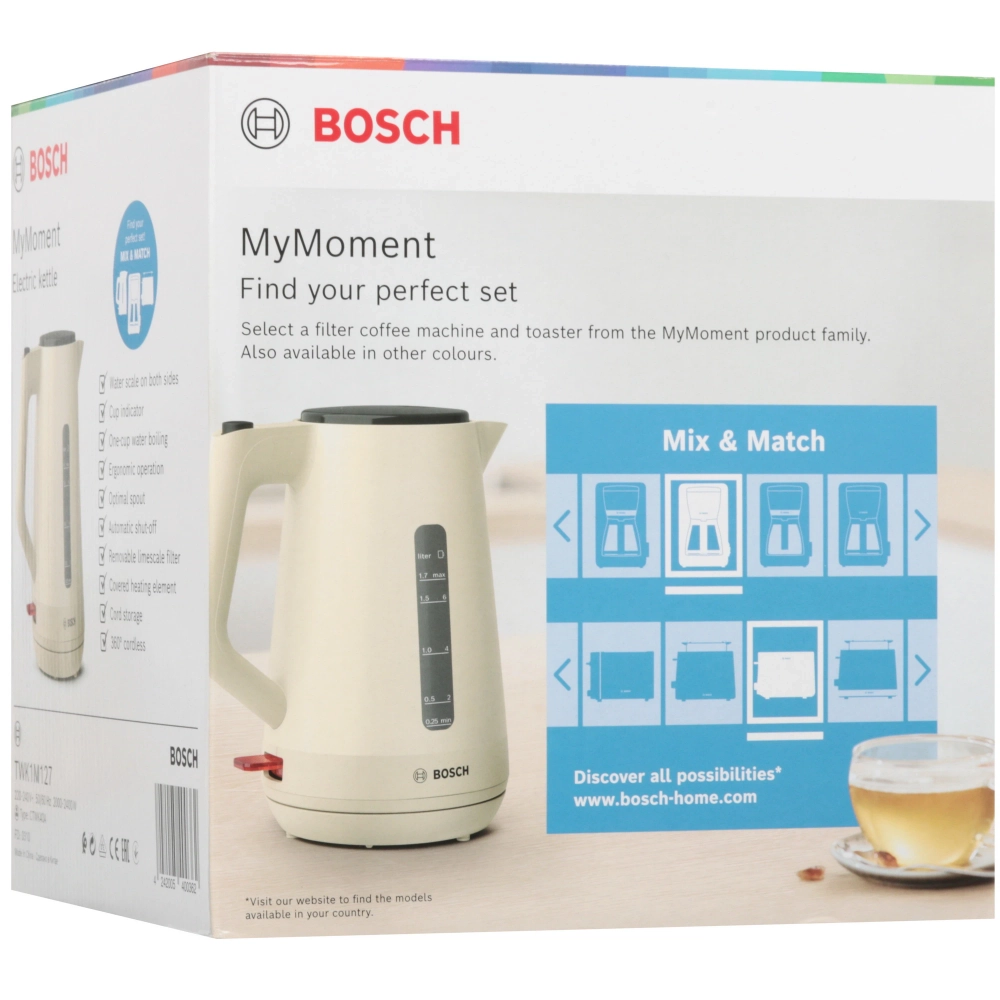 Чайник BOSCH TWK1M127 бежевый