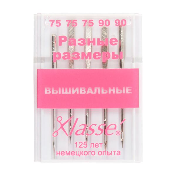 Иглы для швейных машин для вышивки 130/705 H, №75, 90 | 10 блист., Hemline
