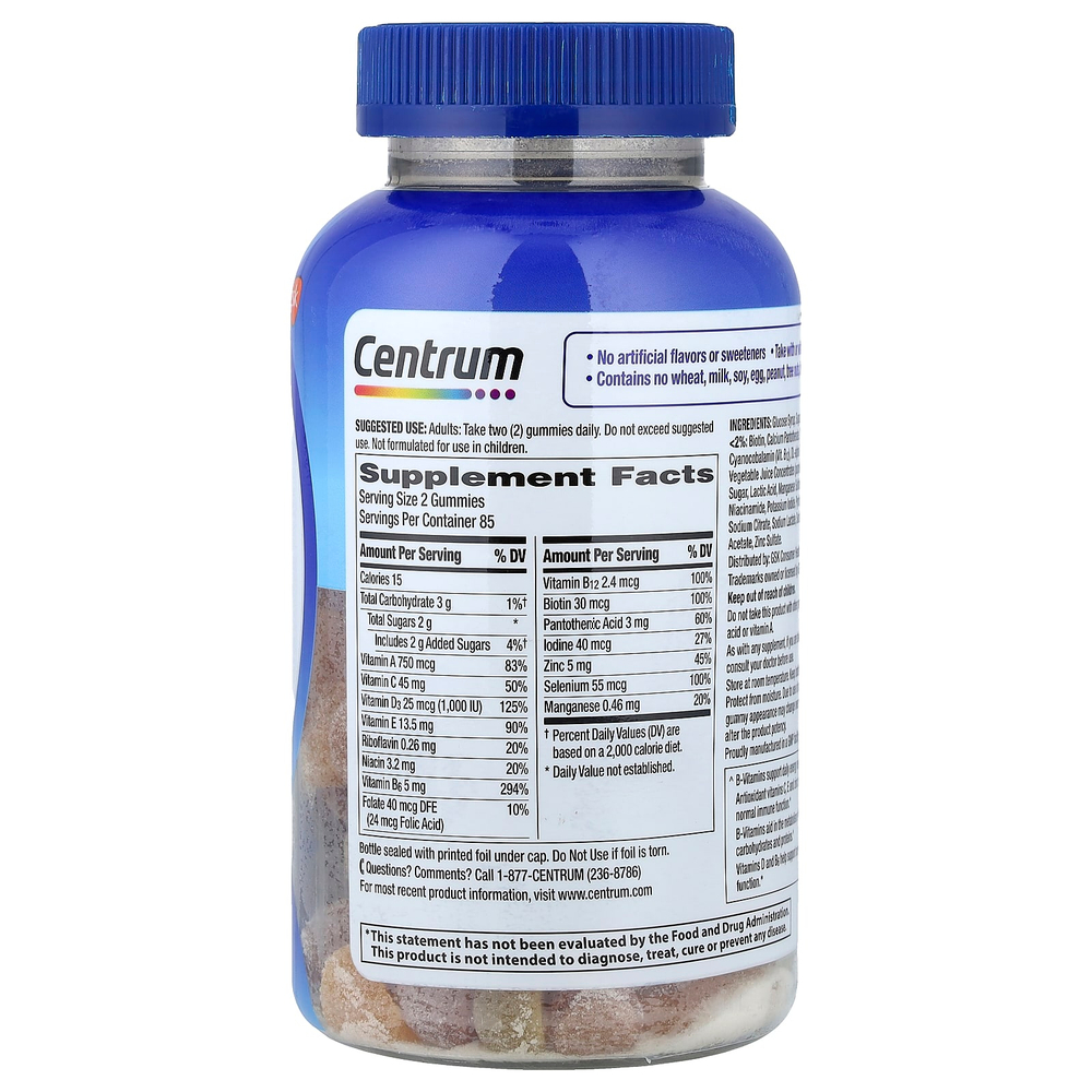 Centrum, Мультивитамины для мужчин, ассорти из натуральных фруктов, 170 жевательных таблеток