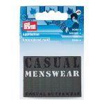 Аппликация термоклеевая джинс ярлык прямоугольный CASUAL MENSWEAR, черный цв, Prym