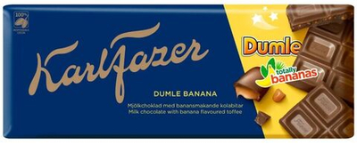 Шоколад молочный Karl Fazer Dumle Banana со вкусом банана, 200 гр. (Финляндия)